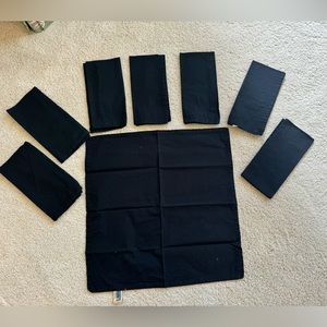 8 Target Black Cotton Napkins